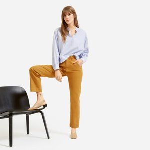 Everlane Straight Leg Pant in Golden Brown